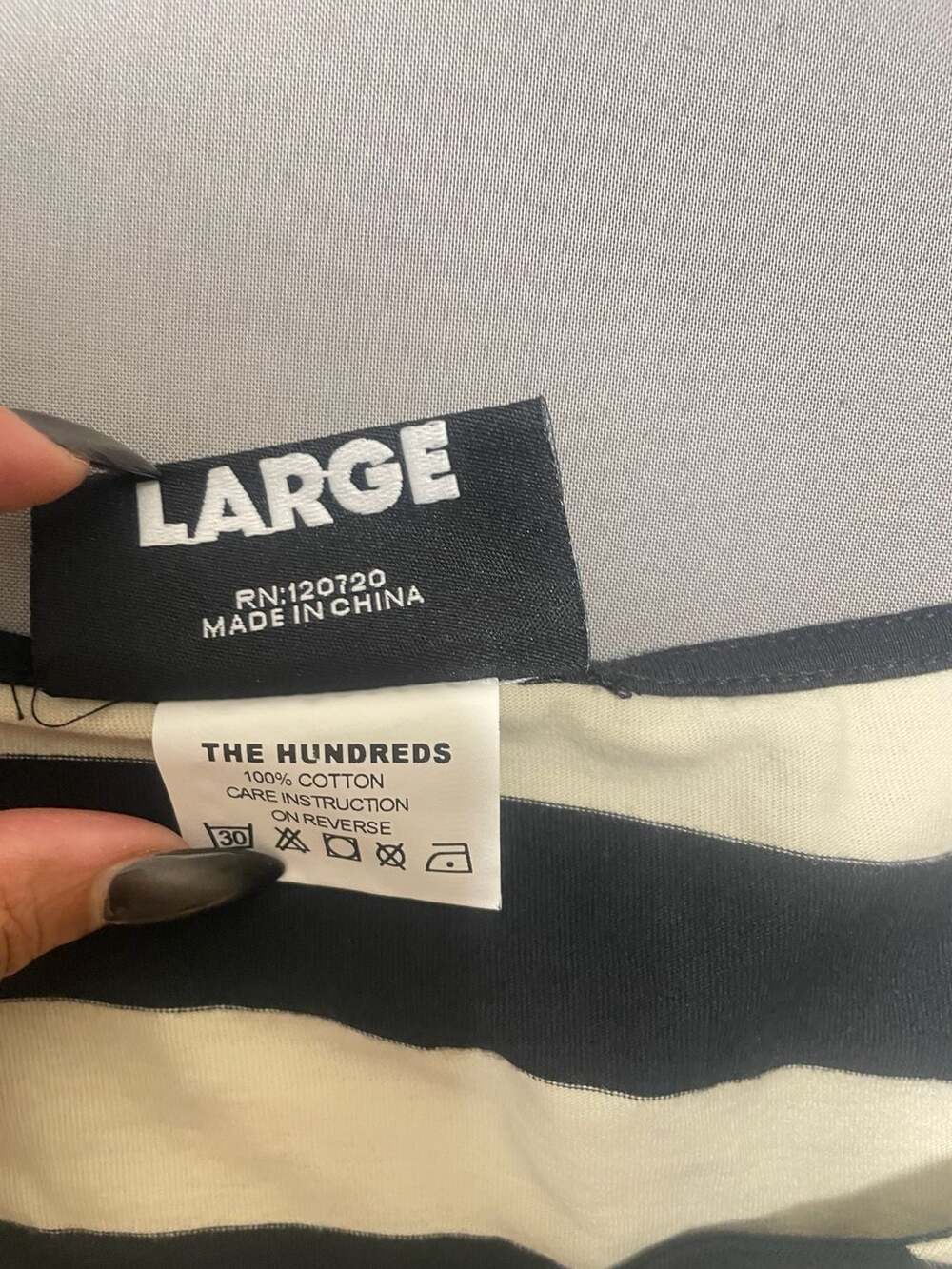 The Hundreds Blue, Black, and Off-White Striped Tank Top Large - Picture 3 of 7